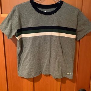 Never worn hollister stripped t shirt